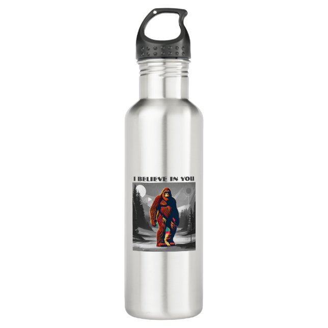 Bigfoot's High Five for You Stainless Steel Water Bottle (Front)