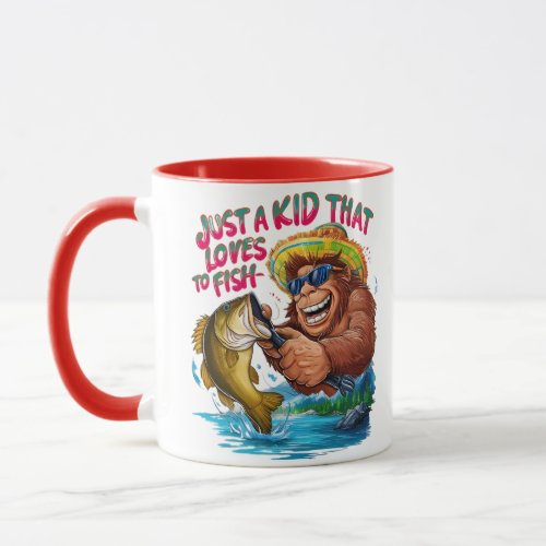 Bigfoots Just A kid that loves to fish Mug