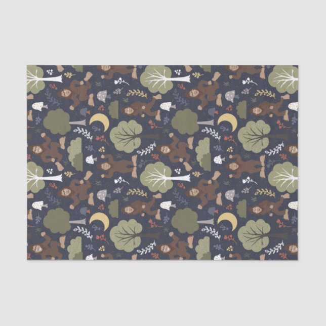 Bigfoot's Midnight Forest Adventure Tissue Paper (Front)