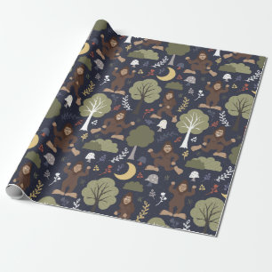 Bigfoot's Midnight Forest Adventure Wrapping Paper