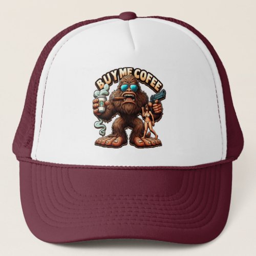 Bigfoots Morning Brew Buy Me A Coffee Trucker Hat