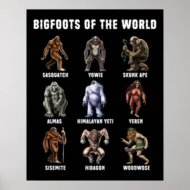 Bigfoots Of The World Poster (Front)