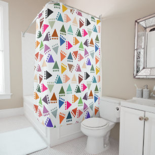 Bigger Boho Triangles  Shower Curtain