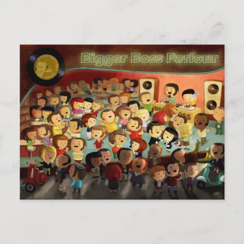 Bigger Boss Reggae Party Invitation Postcard