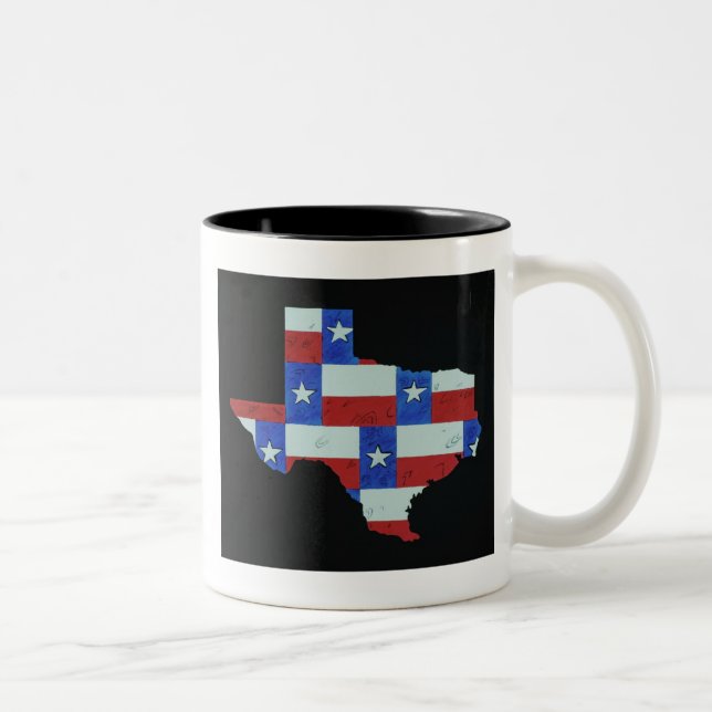 Bigger Flags in Texas Two-Tone Coffee Mug (Right)