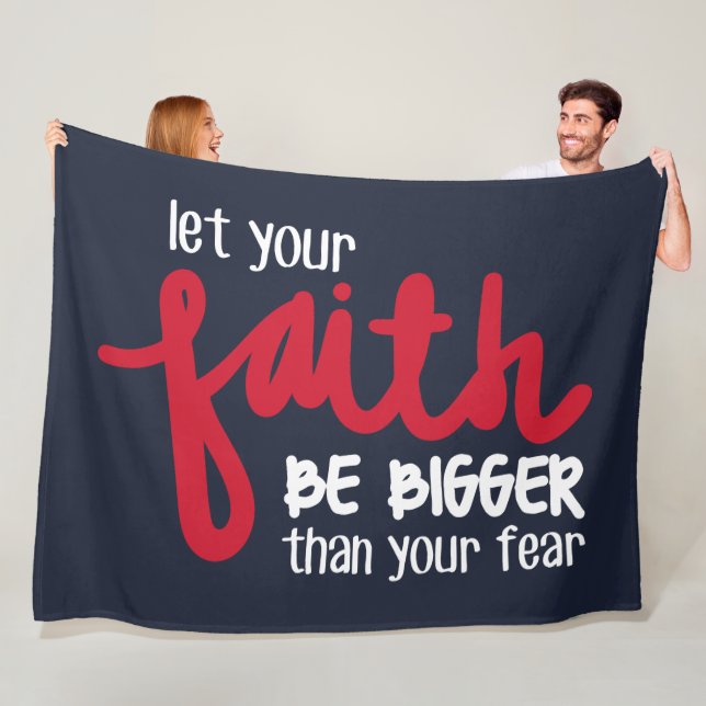 Bigger than your fear fleece blanket (In Situ)