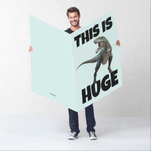 BIGGEST 50TH BIRTHDAY DINOSAUR GREETING CARD