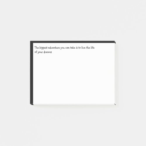 Biggest Adventure Live Life of Your Dreams Quotes Post_it Notes