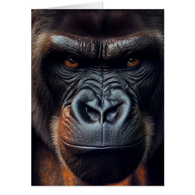biggest BIRTHDAY GORILLA BIG BIGGEST BIG GREETING Card (Front)