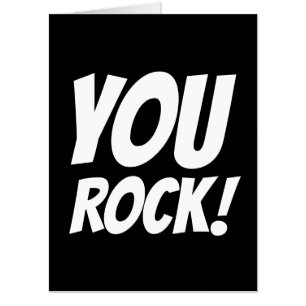 BIGGEST BIRTHDAY GREETING CARD, YOU ROCK! CARD