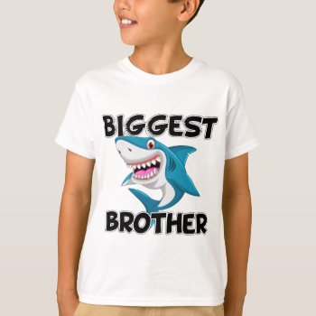 Biggest Brother Shark T-shirt by StargazerDesigns at Zazzle