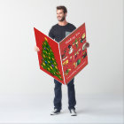 BIGGEST Christmas Card Child's Name Santa Sleigh
