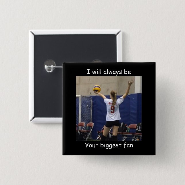 Biggest Fan Custom Photo Button (Front & Back)