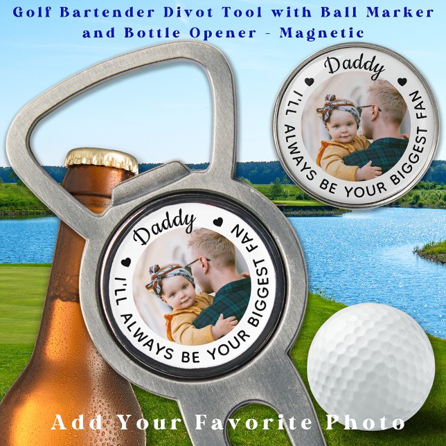Biggest Fan - DADDY - Personalized Photo Golf Divot Tool (Creator Uploaded)