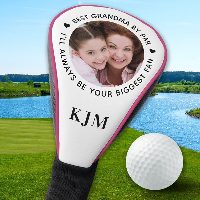 Biggest Fan - GRANDMA Personalized Photo Monogram Golf Head Cover (Creator Uploaded)