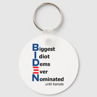 Biggest Idiot Dems Ever Nominated Until Kamala Keychain