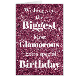 Biggest most special glamorous birthday card