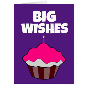 BIGGEST PINK CUPCAKE GREETING BIG CARD