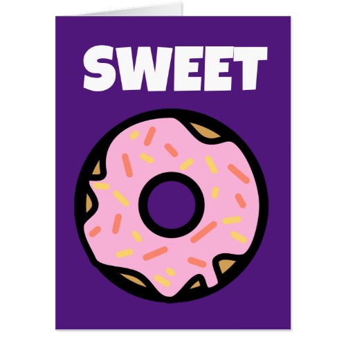 BIGGEST PINK DONUT SWEET GREETING BIG CARD