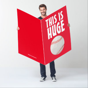 BIGGEST RETIREMENT BASEBALL BIG GREETING CARD