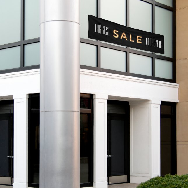 BIGGEST SALE OF THE YEAR BANNER (Outside Building)