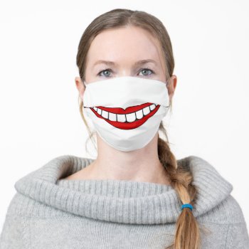Biggest Smile Adult Cloth Face Mask by stopnbuy at Zazzle