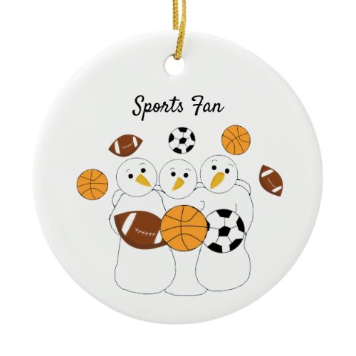 Biggest Sports Fan  Ceramic Ornament