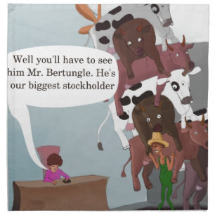 Biggest Stockholder Cow Funny Cloth Napkin