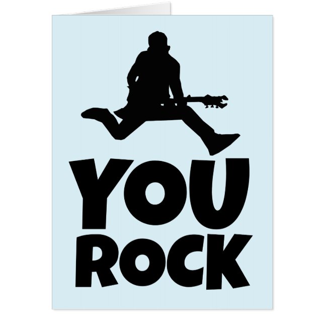 BIGGEST THANK YOU - YOU ROCK BIG GREETING CARD (Front)