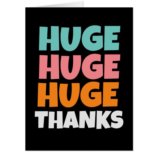BIGGEST THANK YOU - YOU ROCK GREETING CARD (Front)