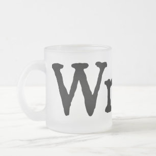 Biggish Writer. Frosted Glass Coffee Mug