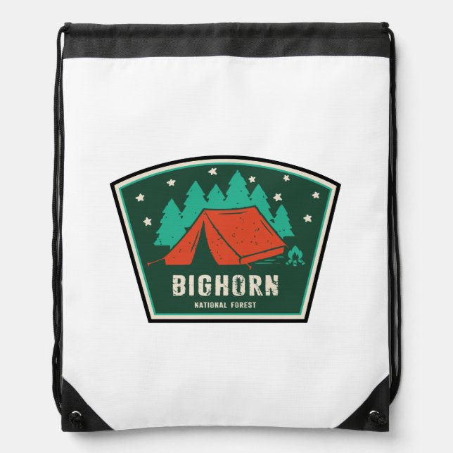 Bighorn National Forest Camping Drawstring Bag (Front)