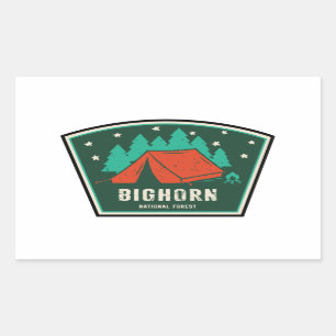 Bighorn National Forest Camping Rectangular Sticker