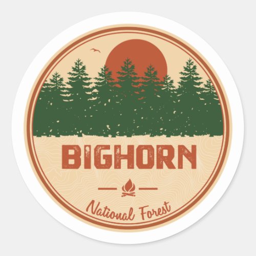 Bighorn National Forest Classic Round Sticker