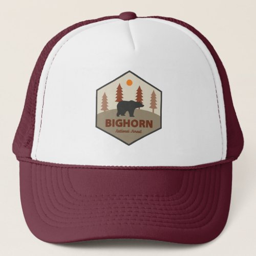 Bighorn National Forest Wyoming Bear Trucker Hat
