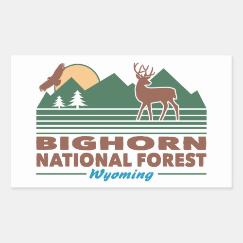 Bighorn National Forest Wyoming Rectangular Sticker