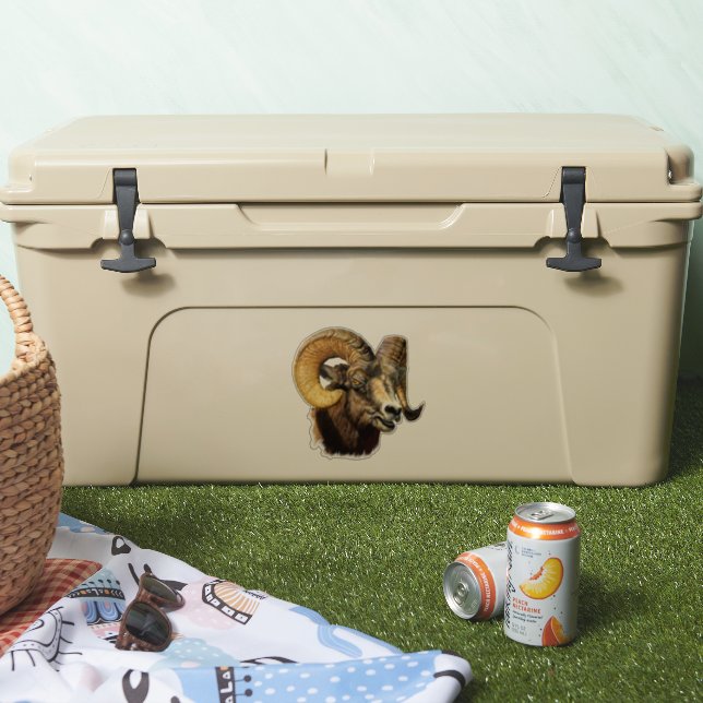 Bighorn Ram Mountain Sheep Wildlife Nature Sticker (Cooler)