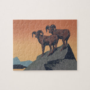 Bighorn Sheep American West Wildlife Jigsaw Puzzle