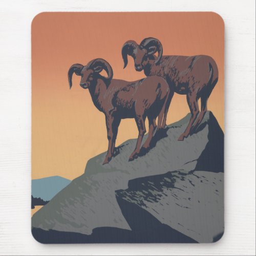 Bighorn Sheep American West Wildlife Mouse Pad