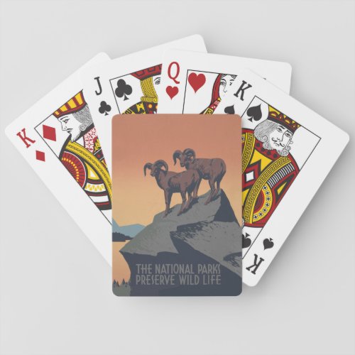 Bighorn Sheep American West Wildlife Playing Cards