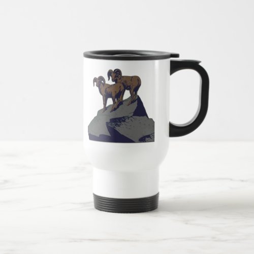 Bighorn Sheep American West Wildlife Travel Mug