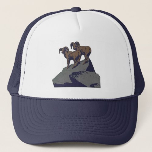 Bighorn Sheep American West Wildlife Trucker Hat