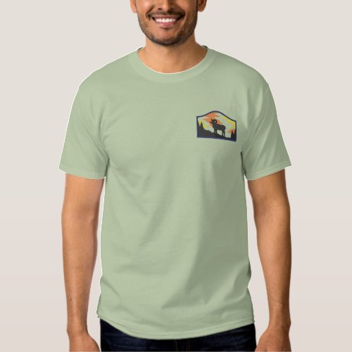 Bighorn Sheep Embroidered T_Shirt