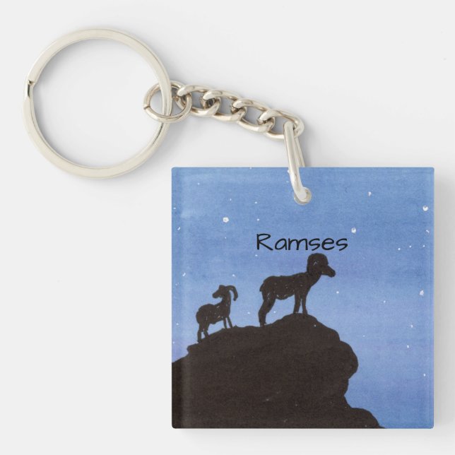 Bighorn Sheep Keychain (Front)