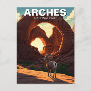 Bighorn Sheep Moab Utah Arches National Park Postcard