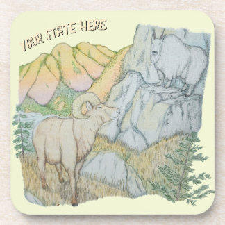 Bighorn Sheep & Mountain Goat Beverage Coaster