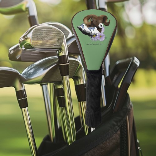 Bighorn Sheep Ram Green Mountains  Golf Head Cover