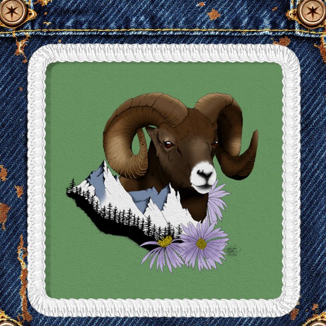 Bighorn Sheep Ram Green Mountains  Patch (Creator Uploaded)