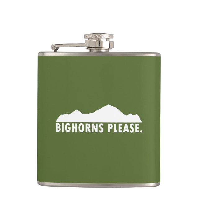 Bighorns Please Flask (Front)
