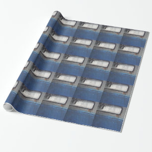 Bight Blue and white vintage truck Wrapping Paper